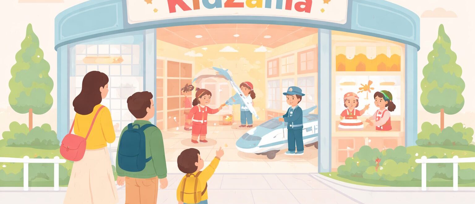 Illustration image of indoor activities in Fukuoka for families visiting with kids on a rainy day