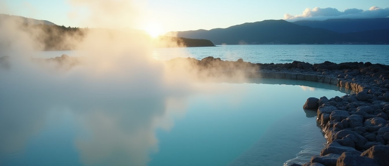 Beppu hot spring town with kids in Kyushu Japan