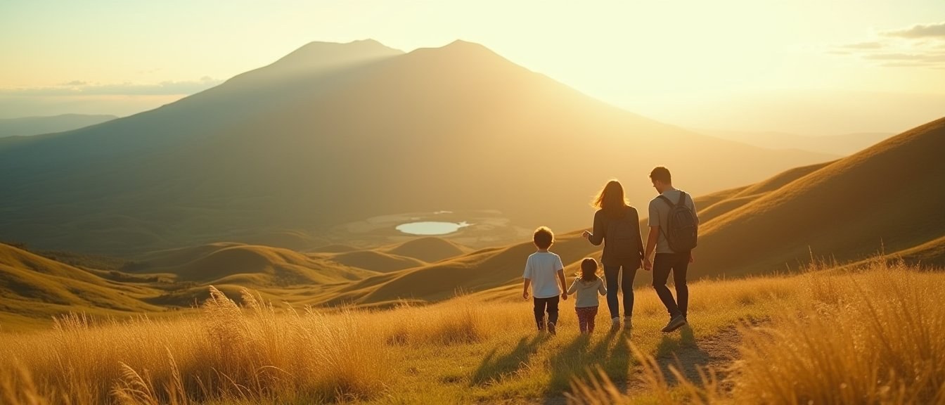 Family exploring Kyushu Japan with kids