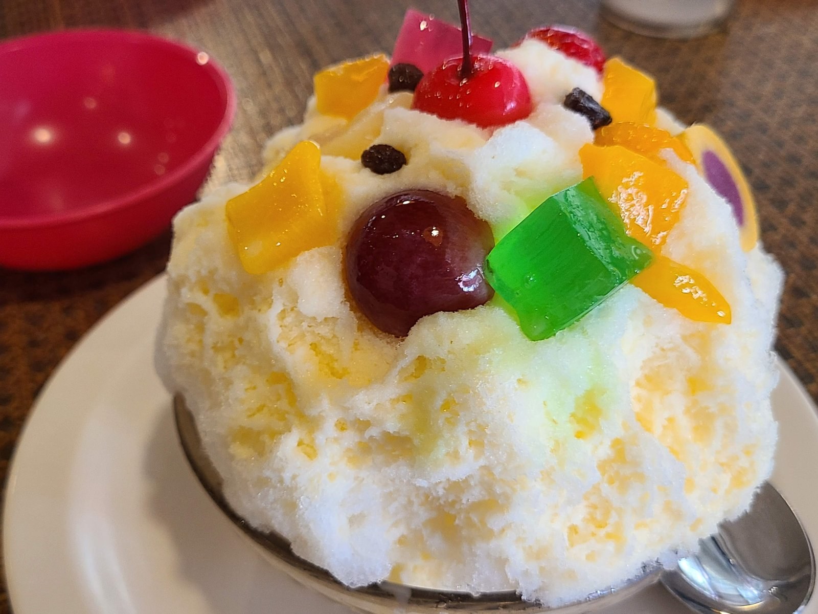 A shirokuma shaved ice dessert in Kagoshima