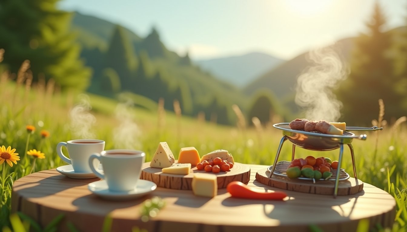 Food Options: Starbucks, Cheese, and BBQ — Family Camping at Snow Peak Aburayama Fukuoka: Glamping, Nature & Farm F