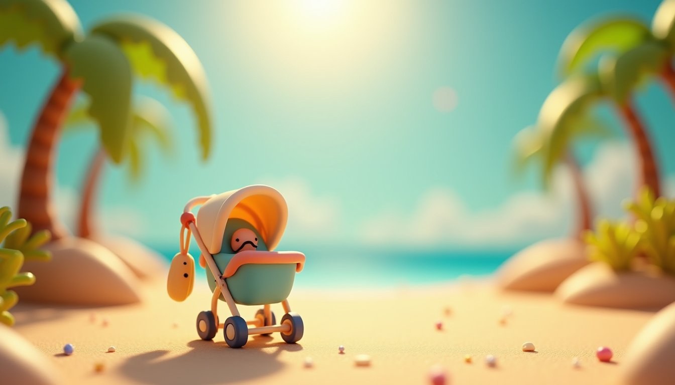 The Heat Is the Real Enemy — Strollers in Okinawa with Kids: Beaches, Heat and What to Bring (2026)
