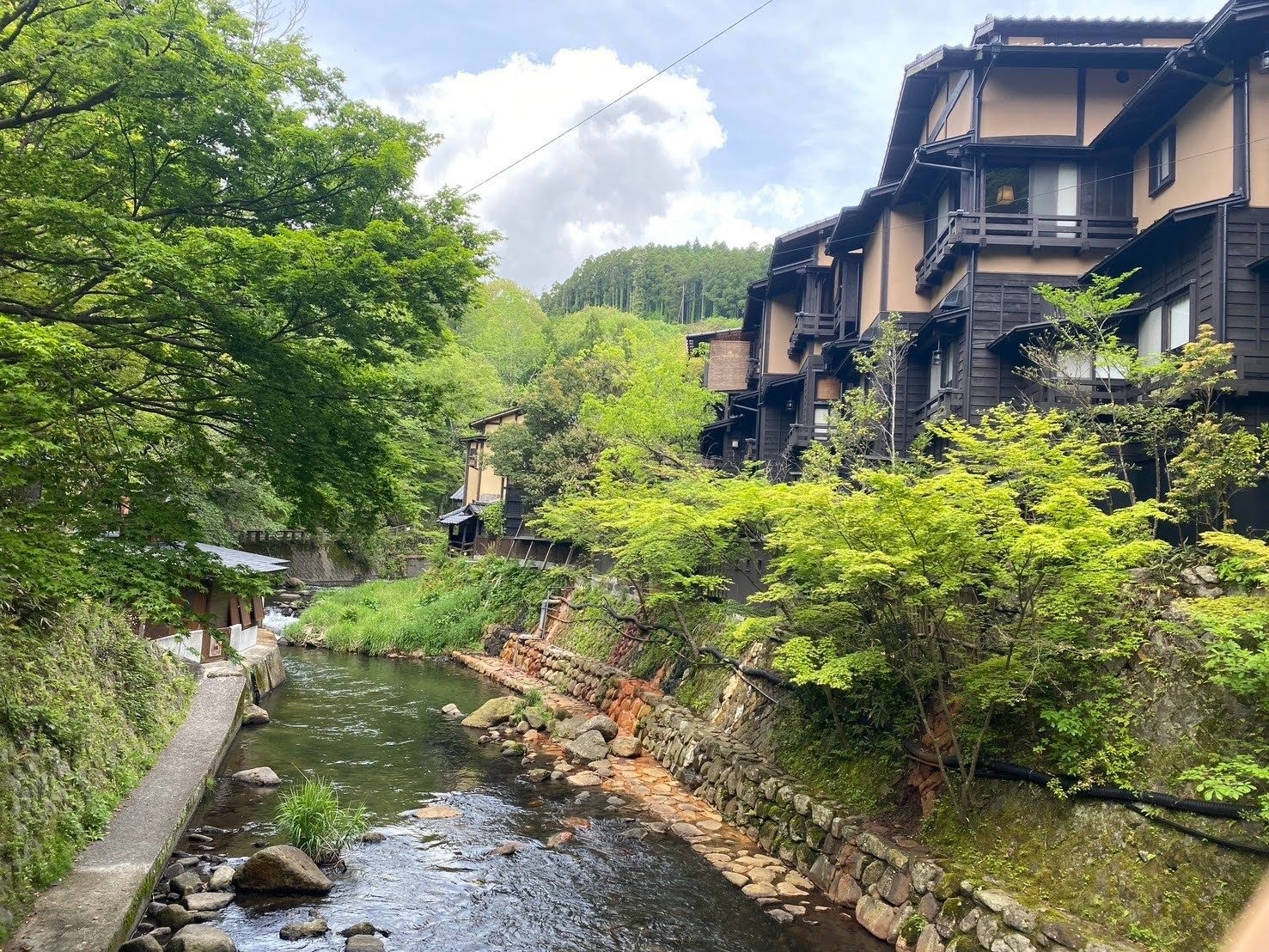 Kurokawa Onsen village street in Kumamoto